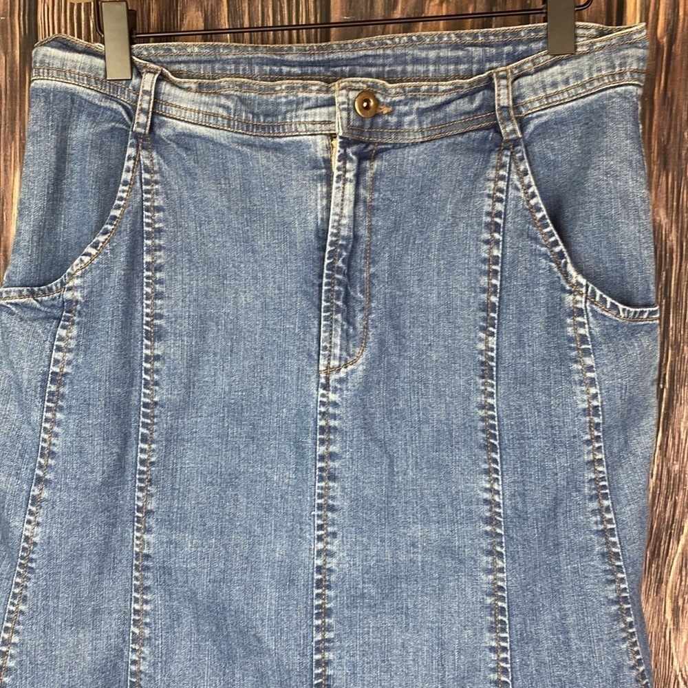 Vintage Collection Long Bell Shaped Denim Skirt- Size Medium - Picture 2 of 10